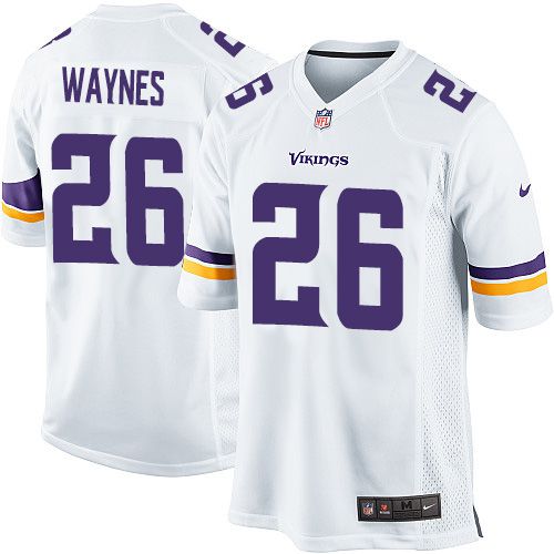 Men Minnesota Vikings #26 Trae Waynes Nike White Player Game NFL Jersey